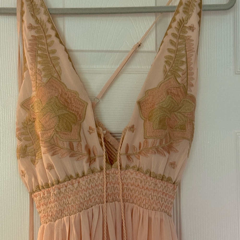 Soieblu Embroidered Peach Dress